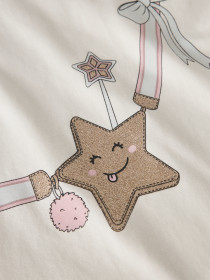 NAME IT Bluse Vix Cloud Dancer Star Bag